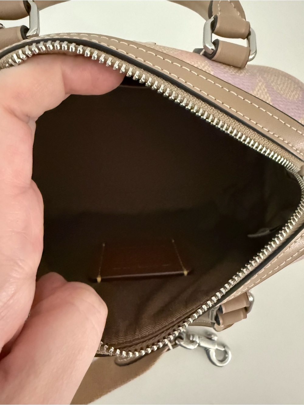 NWT Coach Mini Rowan Crossbody Bag In Rainbow Signature Canvas CDC39 Sand Multi - Picture 6 of 6